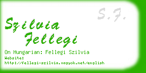 szilvia fellegi business card